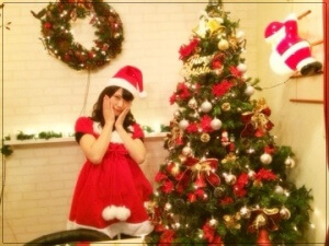 少女,クリスマスツリー,画像